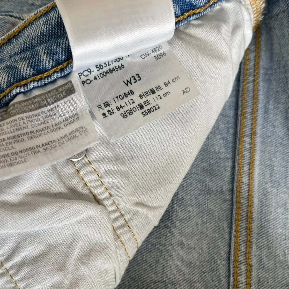 Levis 501 Denim Cutoff Shorts Womens 33 High Rise Distressed Light Wash - Picture 5 of 5